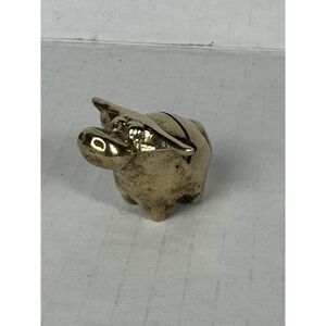 Vintage Brass Mini Ox/bull/cow Picture  Letter Holder Figurine